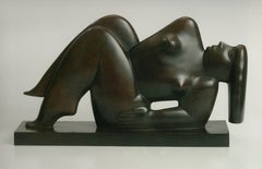 Laura Bronze Sculpture Female Figure Lying Down Woman 