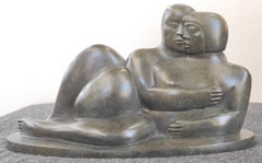 Les Amants II Bronze Sculpture Lovers People Together Man Woman