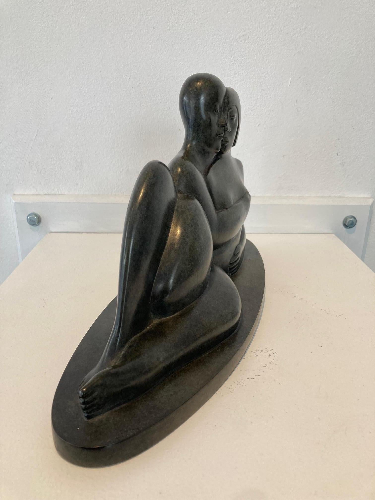 Bronzeskulptur „Lovers People Together Man Woman“, Les Amants II, auf Lager im Angebot 3