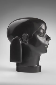 Meisje a rencontré Staartjes, portrait en bronze d'une fille avec quenouilles, en stock