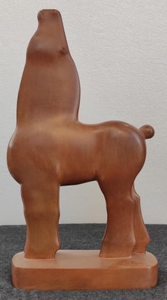 Power Horse Bronze Sculpture Brown Animal In Stock 