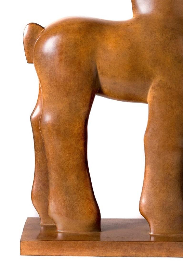Prima Ballerina Sculpture en bronze Cheval Animal Patine Marron
KOBE, pseudonyme de Jacques Saelens, était un artiste belge (Courtrai, Belgique 1950 - Saint-Julien (Var), France 2014).

Il a combiné le large avec la sophistication. Deux thèmes