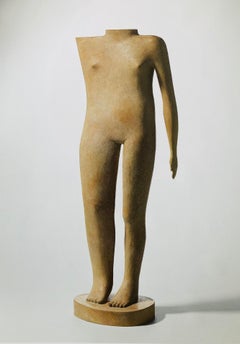 Puberta Standing Figure Bronze Sculpture Nude Body 