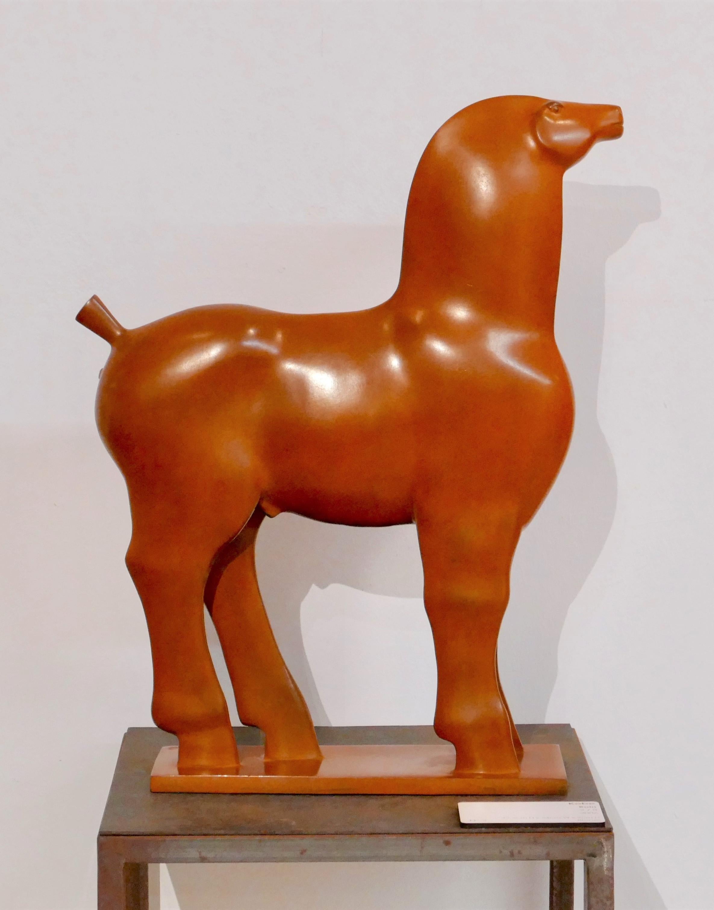 Ruin Cavallo Castrato Horse Bronze Sculpture Animal Contemporary In Stock 
KOBE, pseudonym of Jacques Saelens, was a Belgian artist (Kortrijk, Belgium 1950 – Saint-Julien (Var), France 2014).

He combined the broad with sophistication. Two themes