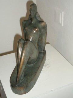 Sunbathing Bronze Sculpture Sun Lady Female Figure Nude