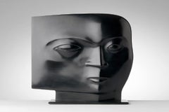 Tête Bronze Sculpture Tete Head Face 