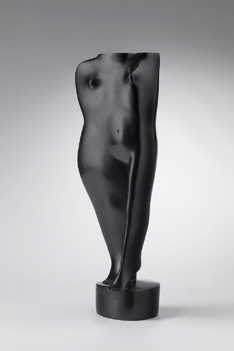 KOBE Figurative Sculpture - Torso in Piedi II Standing Figure Female Nude Small