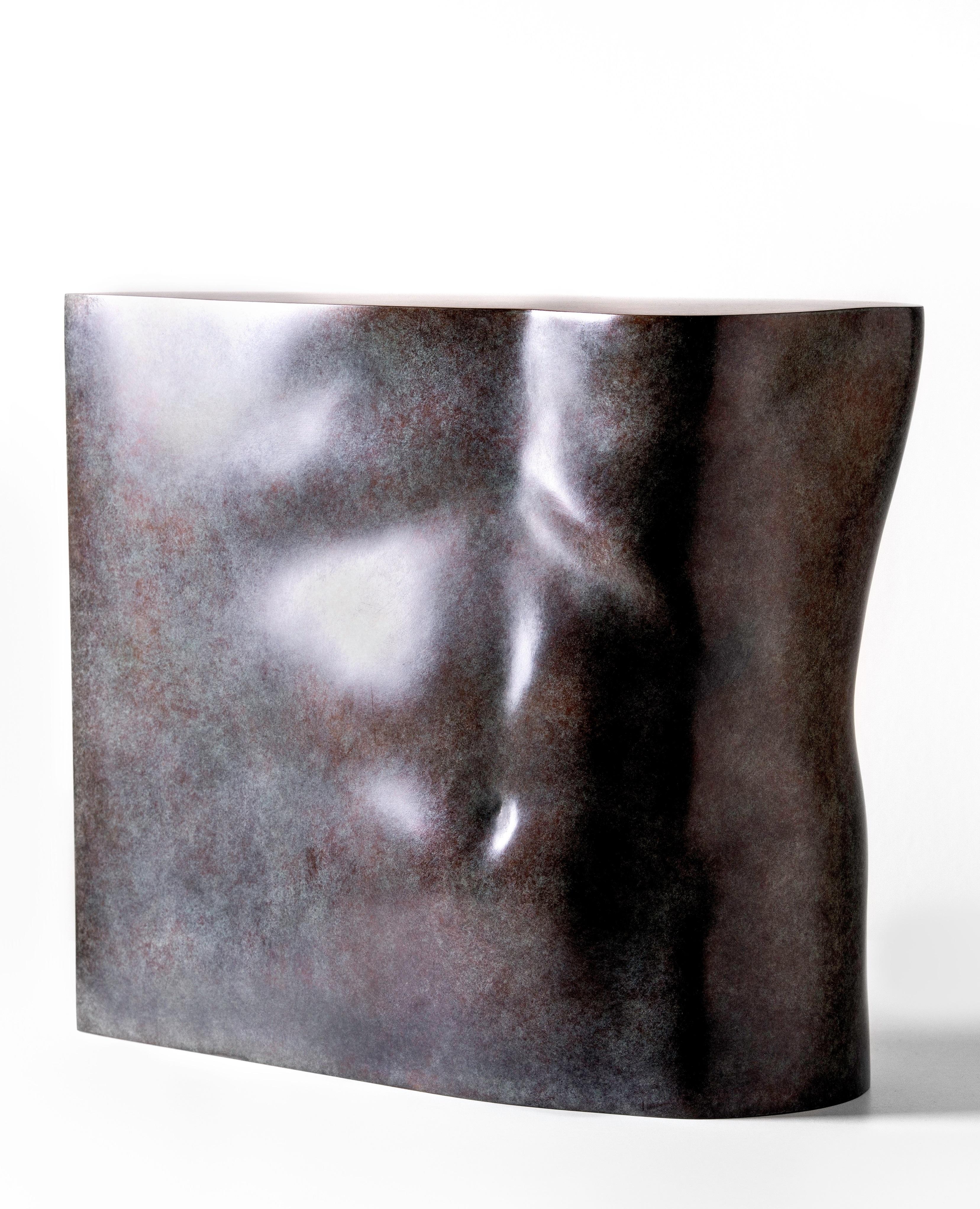 KOBE Nude Sculpture – Torso Maschile Bronze Skulptur Fackel männlicher Akt Torso 