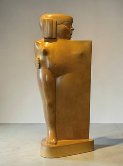 Vigorosa Bronze Sculpture Standing Female Figure Lady Hair Portrait In Stock