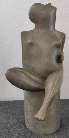 Zou het Gaan Regenen Vandaag? Bronze Sculpture I Wonder if it Will Rain Today