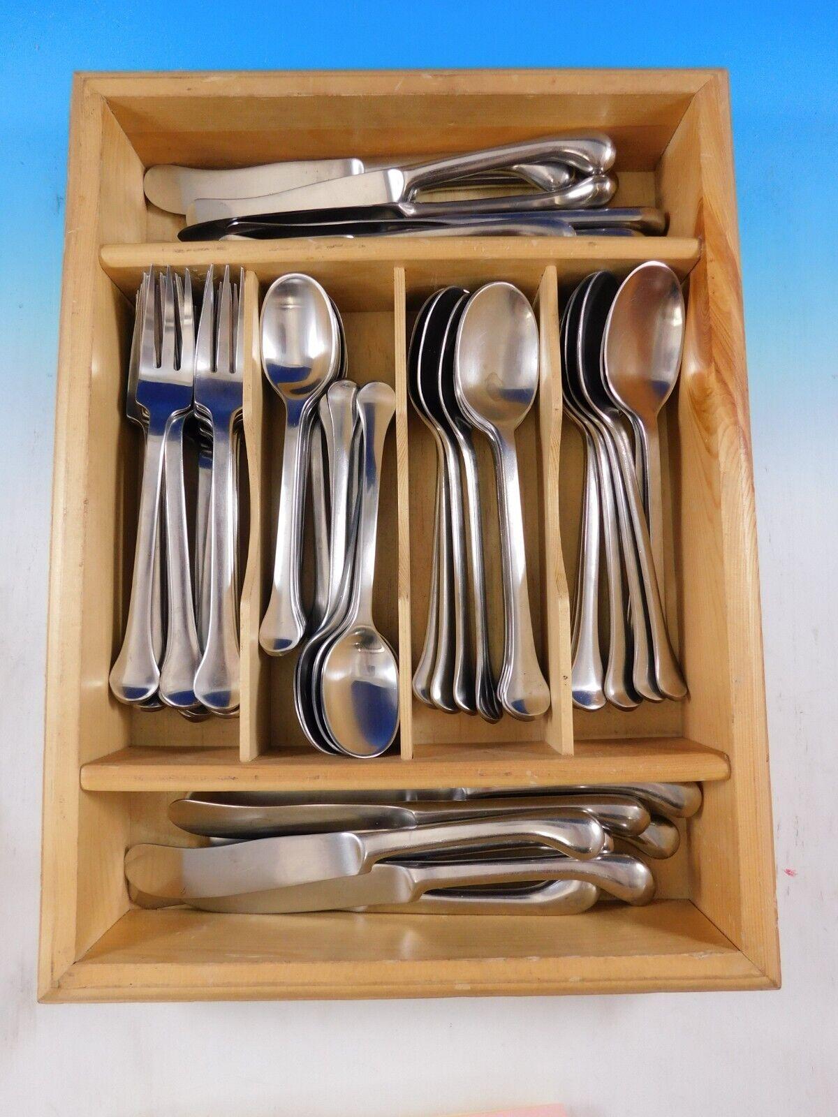 Estate Kobenhavn by Dansk Stainless Steel Flatware set, 72 pieces. This set includes:
18 Dinner Knives, 8 3/4