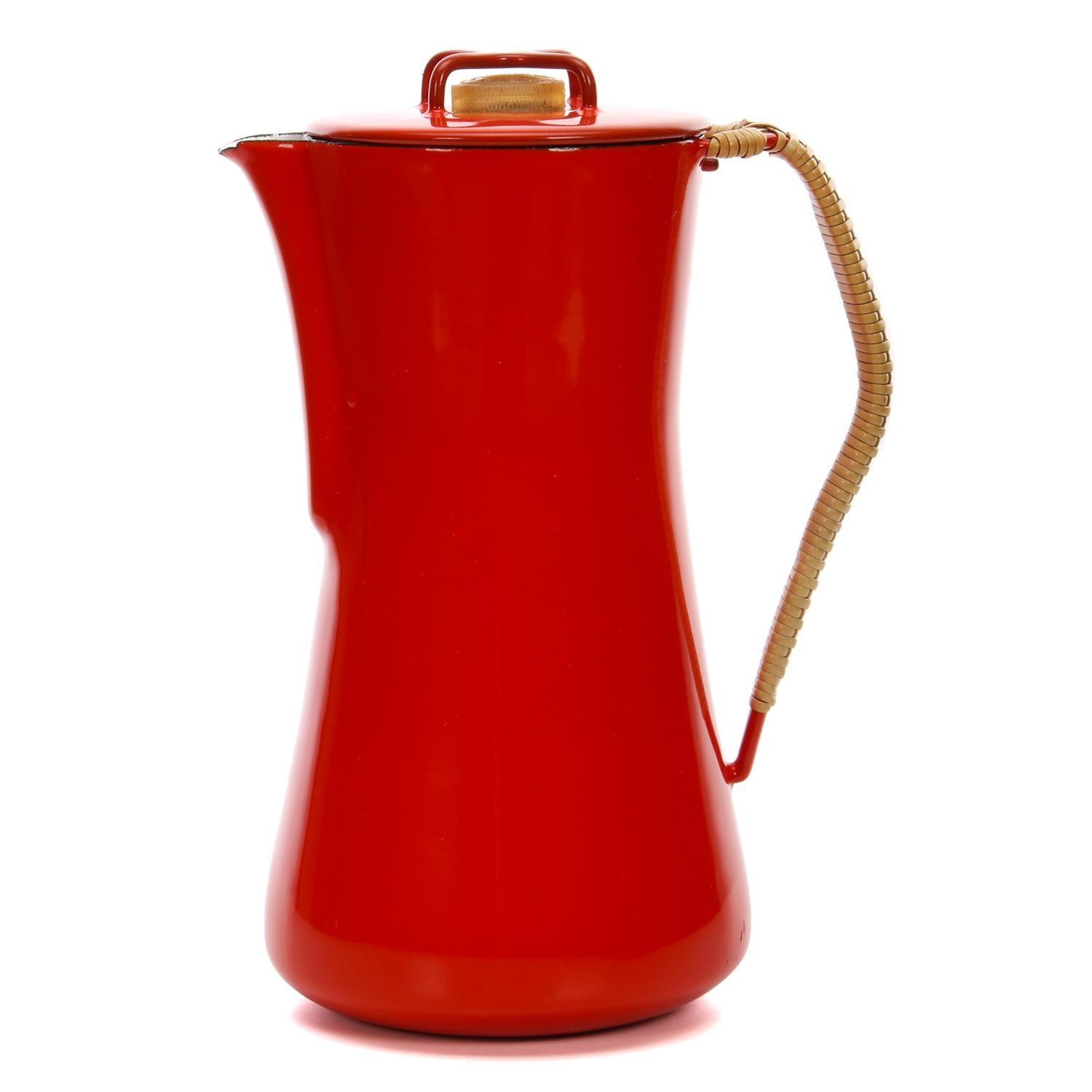 Enameled Kobenstyle Coffee Pot by Jens Quistgaard for Dansk Designs, 1955, Early Edition