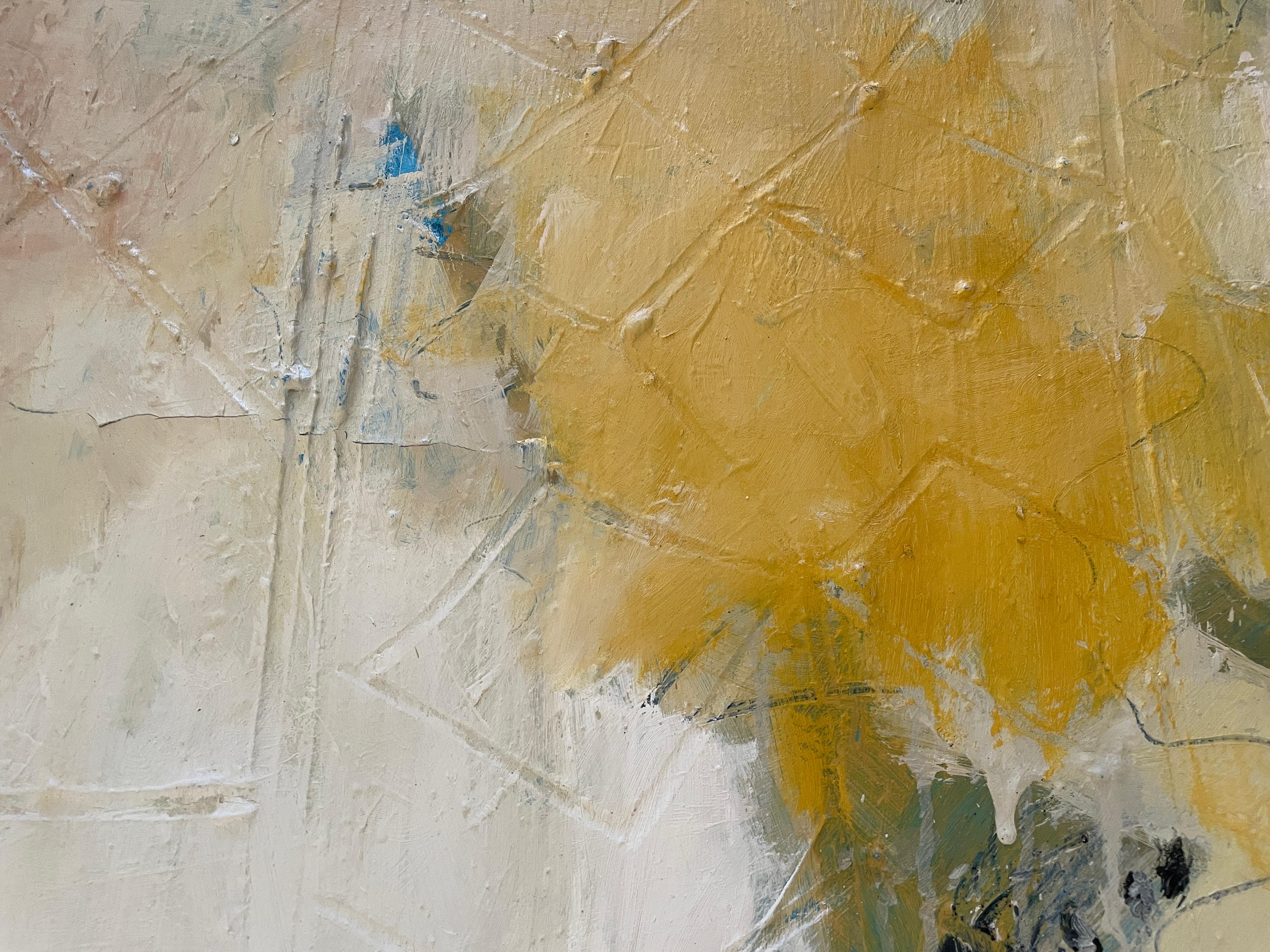 „Breathe“ von Kobi Raz - Rotes, beiges und erdfarbenes, strukturiertes, abstraktes Gemälde im Angebot 9