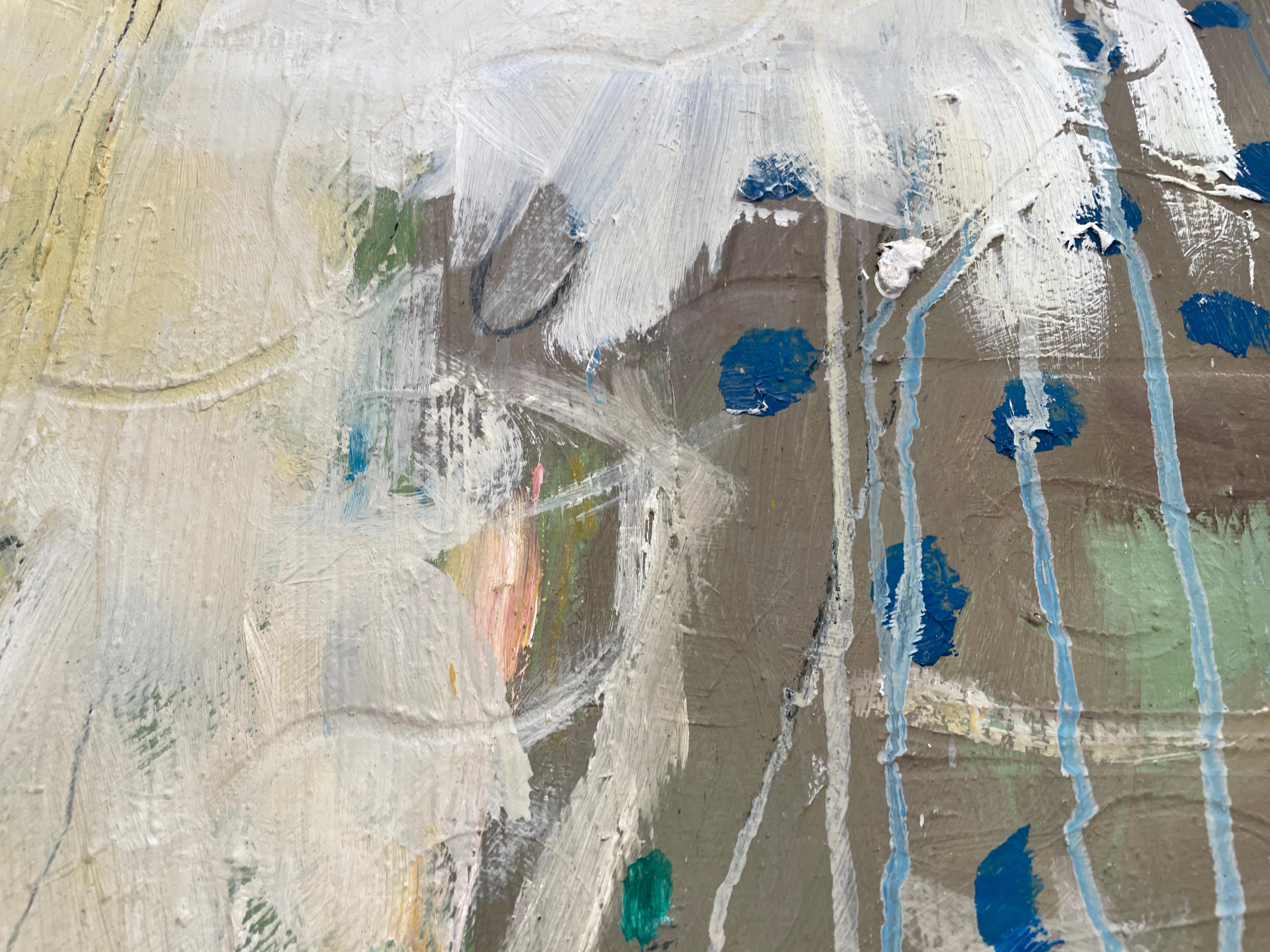 „Breathe“ von Kobi Raz - Rotes, beiges und erdfarbenes, strukturiertes, abstraktes Gemälde im Angebot 7