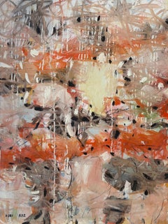 "Bronx" - Textured Oil Orange and Earth Tone Contemporary Abstract Painting
