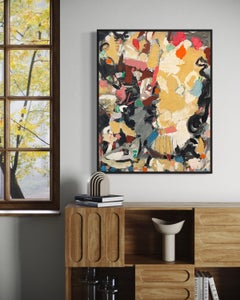 "Brooklyn" - Textural Impasto Colorful Contemporary Abstract with Earth Tones