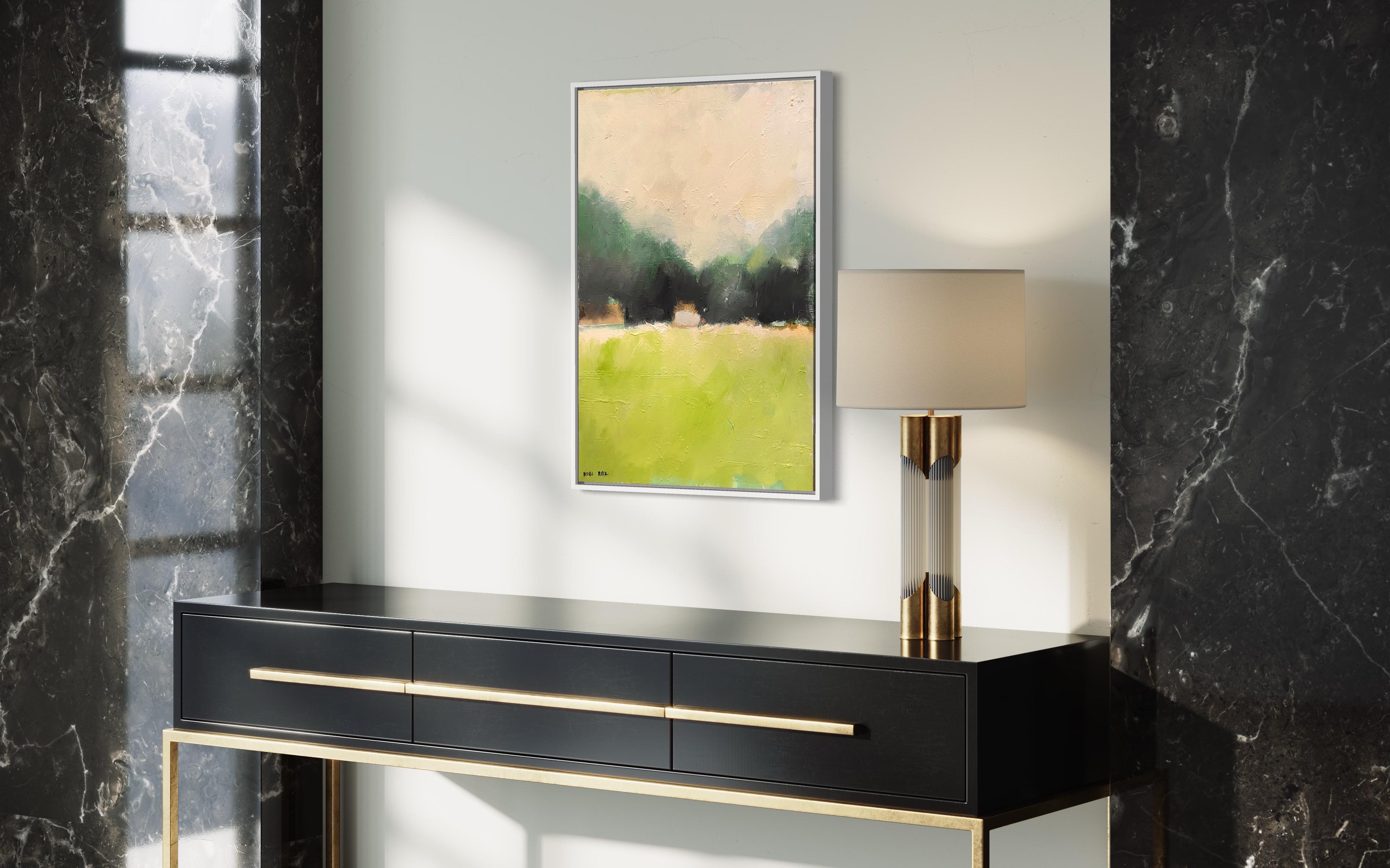 'Houses in Galilee' by Kobi Raz - Lush Green Landscape with Brown Houses For Sale 9