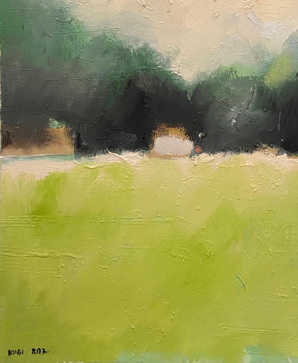 'Houses in Galilee' by Kobi Raz - Lush Green Landscape with Brown Houses For Sale 7