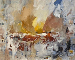 Kobi Raz - "Untitled" - Oeuvre d'art abstraite contemporaine à l'huile dans des tons chauds et terreux "Untitled" - Oeuvre d'art abstraite contemporaine à l'huile dans des tons chauds et terreux