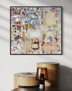 "Urban Desert" - Contemporary Colorful Textured Desert Abstract in Earth Tones