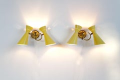 Kobis and Lorence, pair of double wall lights, France 1950