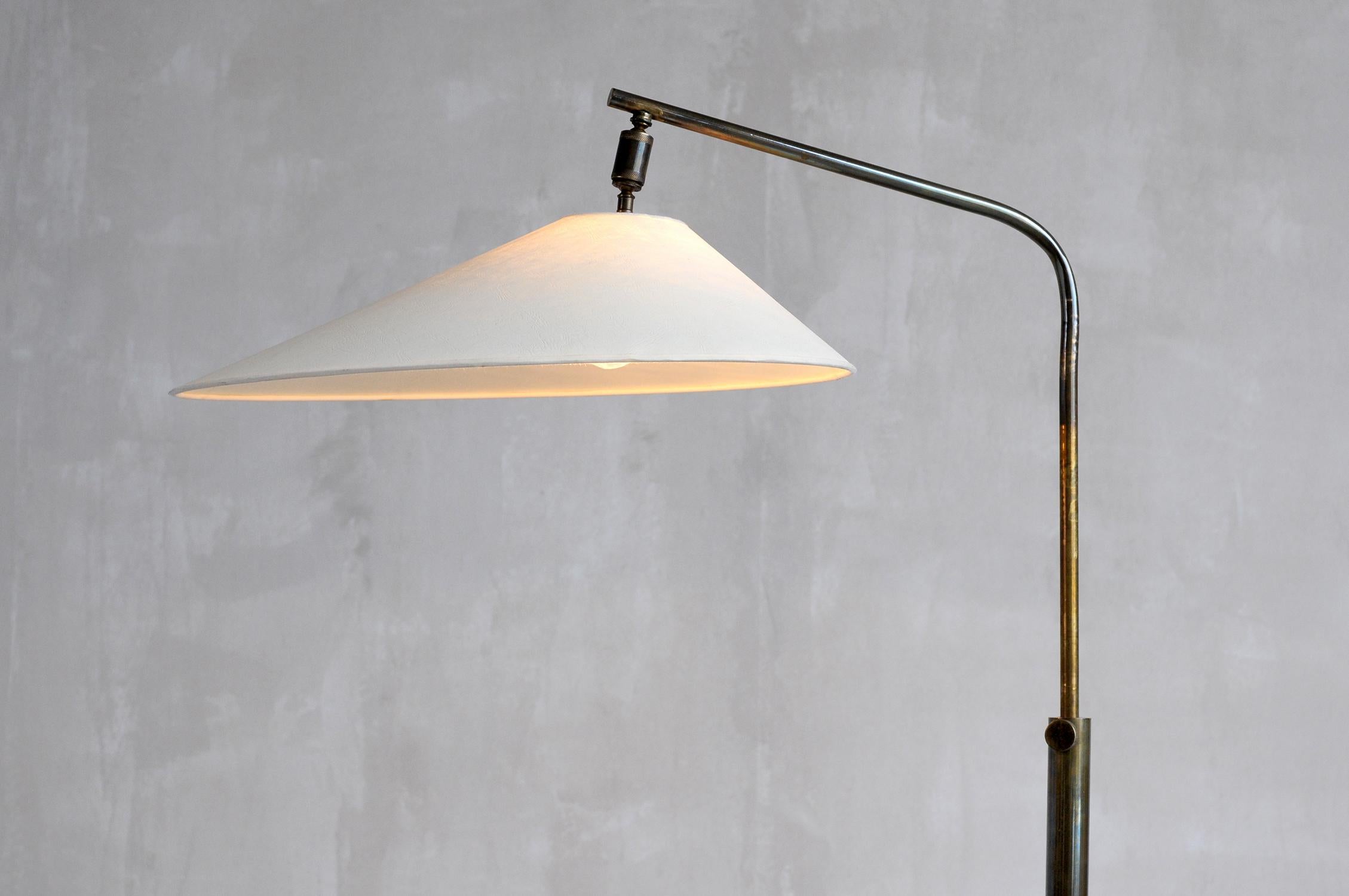 French Kobis et Lorence, Floor Lamp with Adjustable Height, France, 1953