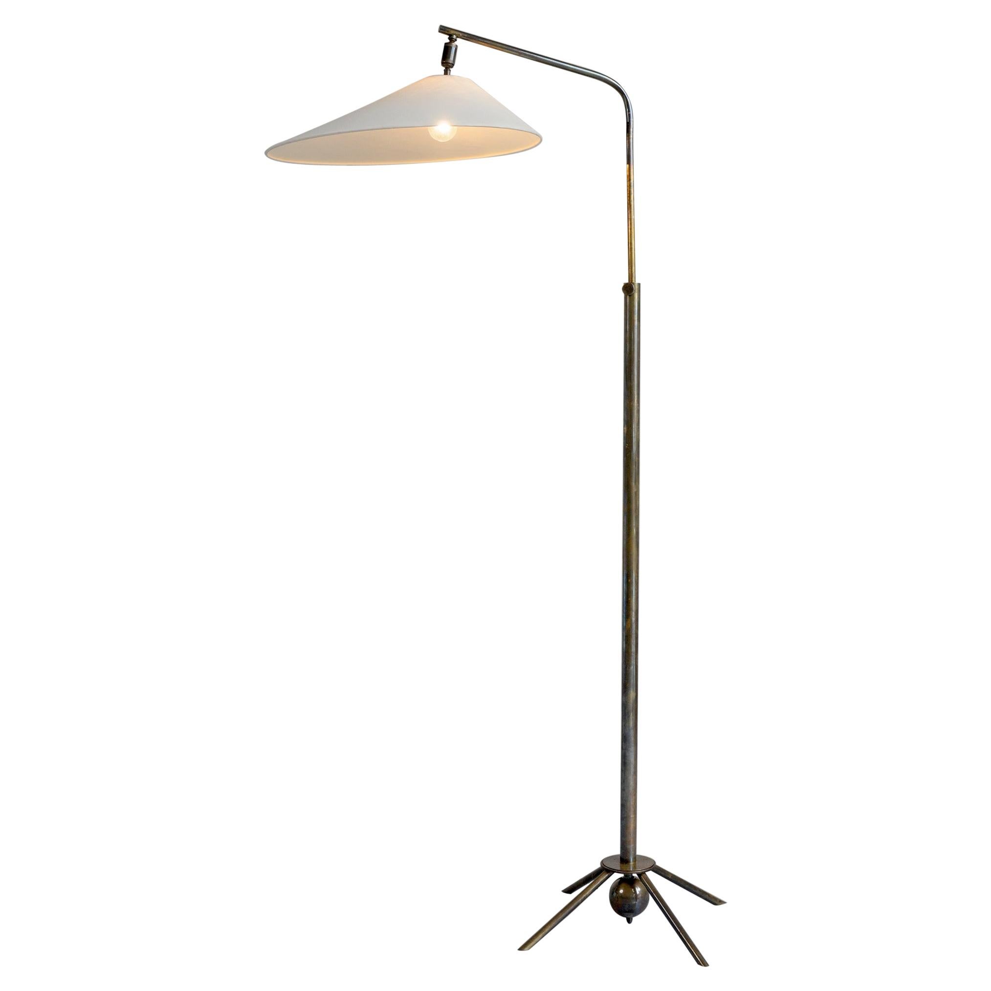 Kobis et Lorence, Floor Lamp with Adjustable Height, France, 1953