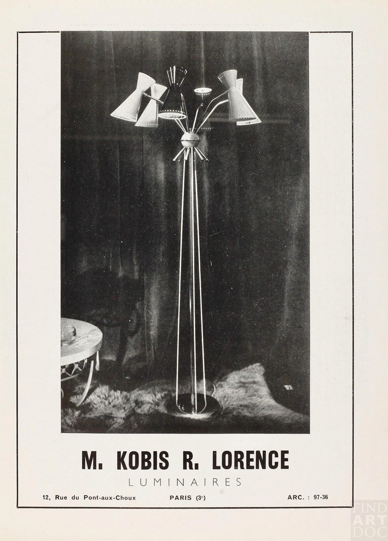 Publicité Presse Originale 1953 - Lampe M. Kobis R. Lorence - Noir Et Blanc