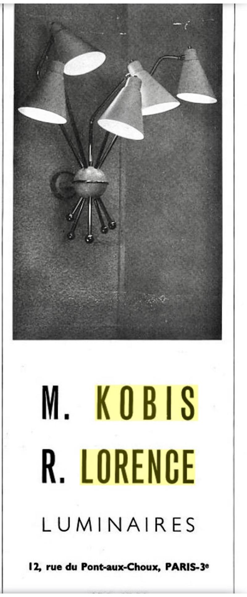 Lámpara de pared de tres brazos Kobis & Lorence en venta 13