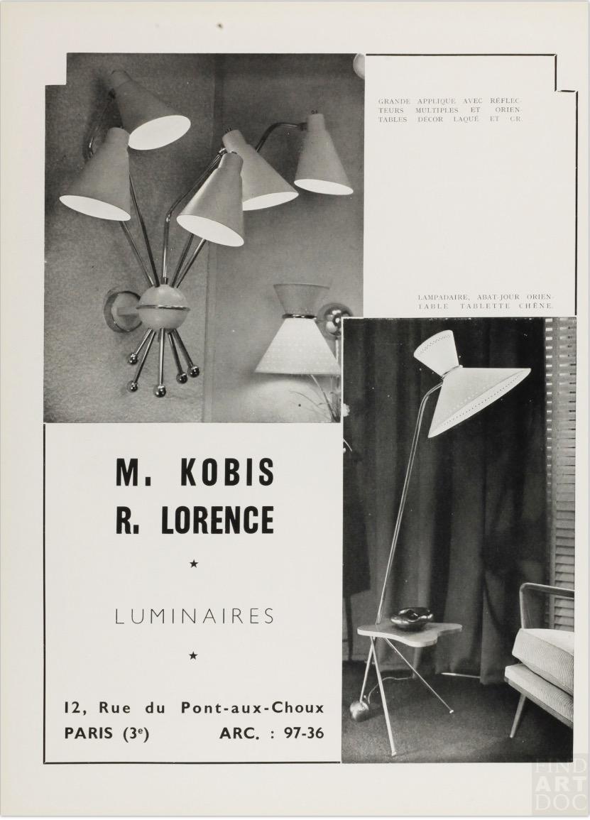 Lámpara de pared de tres brazos Kobis & Lorence Moderno de mediados de siglo en venta