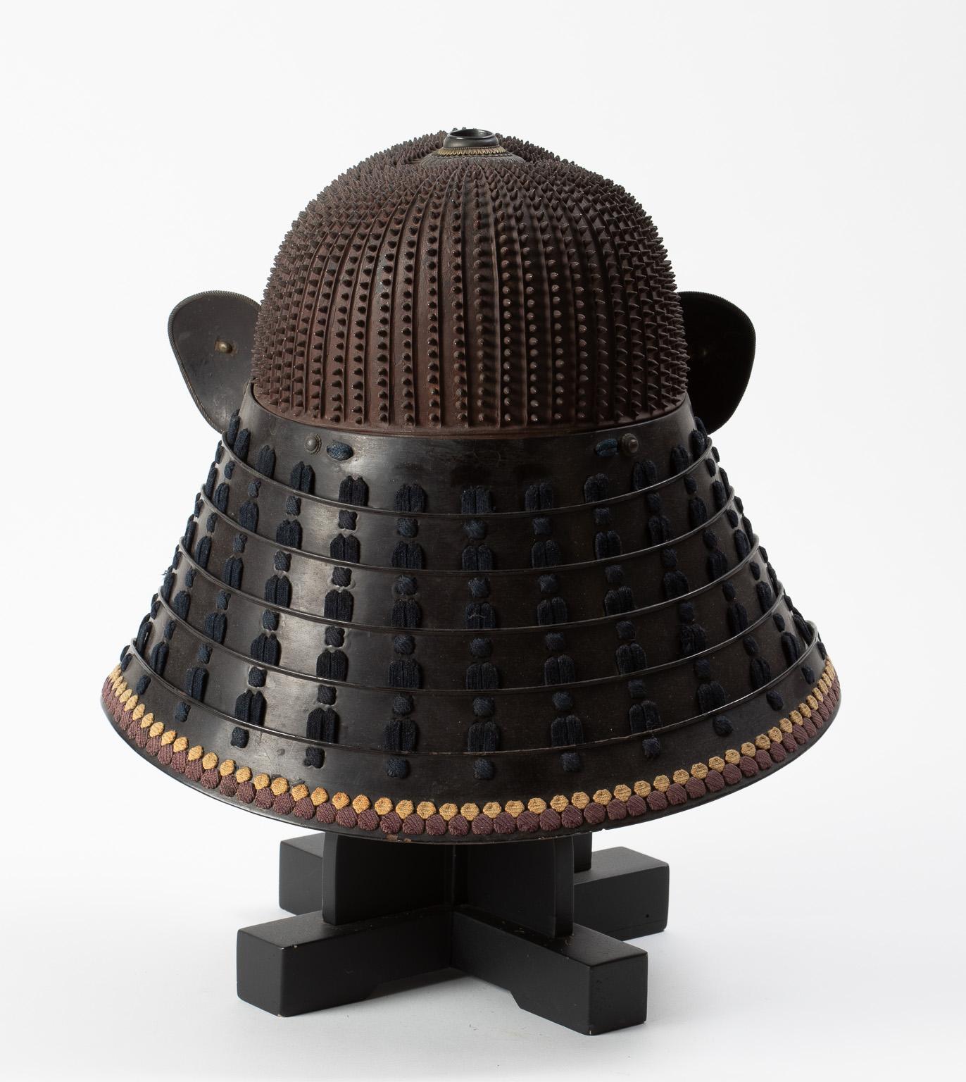 Koboshi Kabuto 'Samurai Helmet' with Riveted Plates In Excellent Condition In Milano, IT