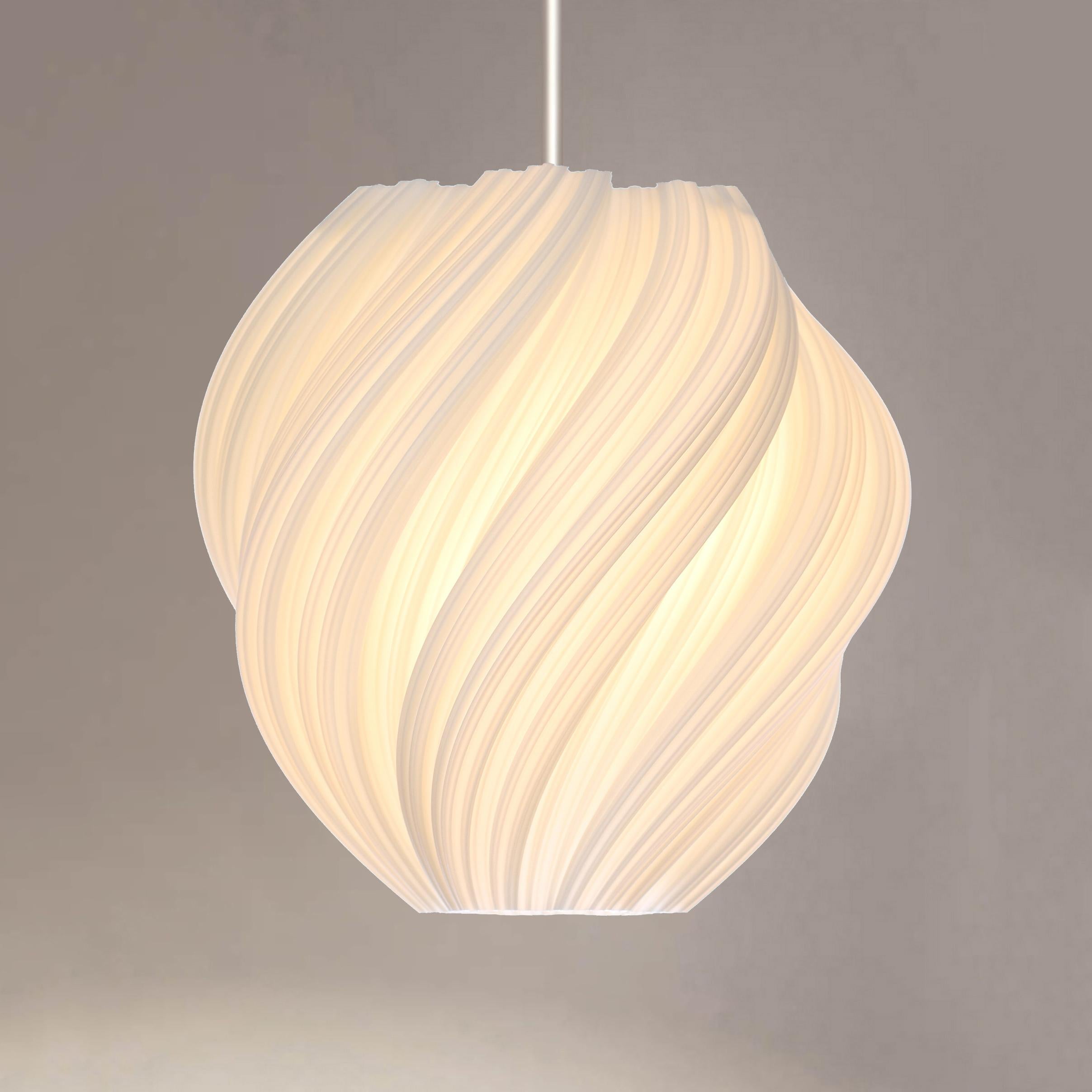An original Swiss Design Pendant light from the second Koch series turned anticlockwise - A timeless design inspired by snowflake geometry - with certificate and International Lifetime Warranty.

This high-quality lighting object is a real