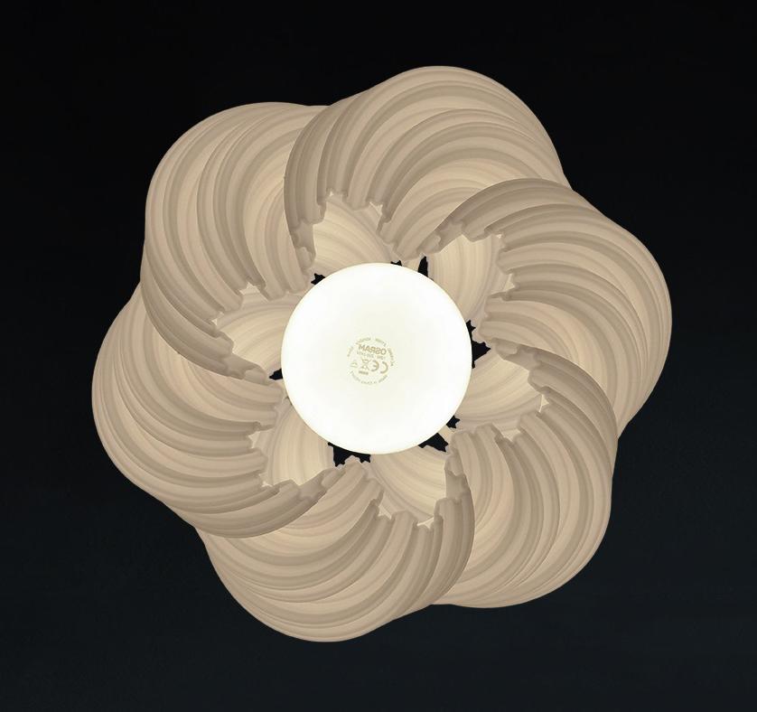Koch #2 Anticlockwise Pendant Light White 3