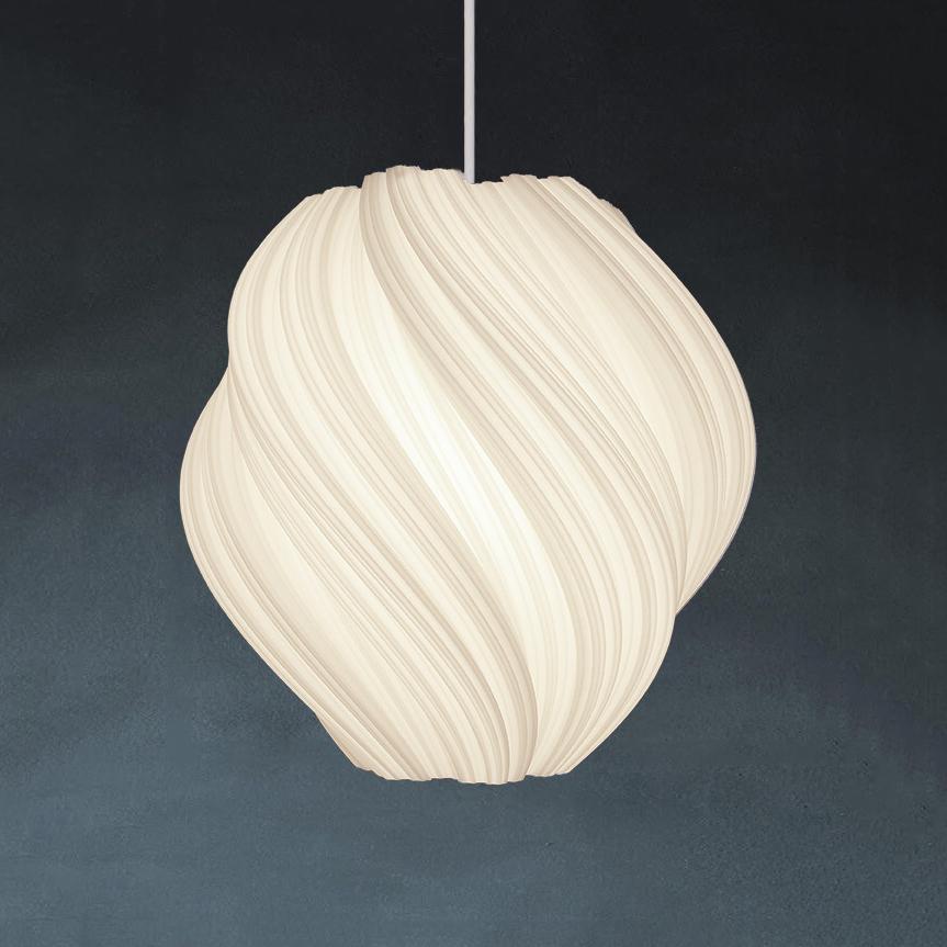 Organic Material Koch #2 Clockwise Pendant Light Organic Contemporary Modern Lighting White