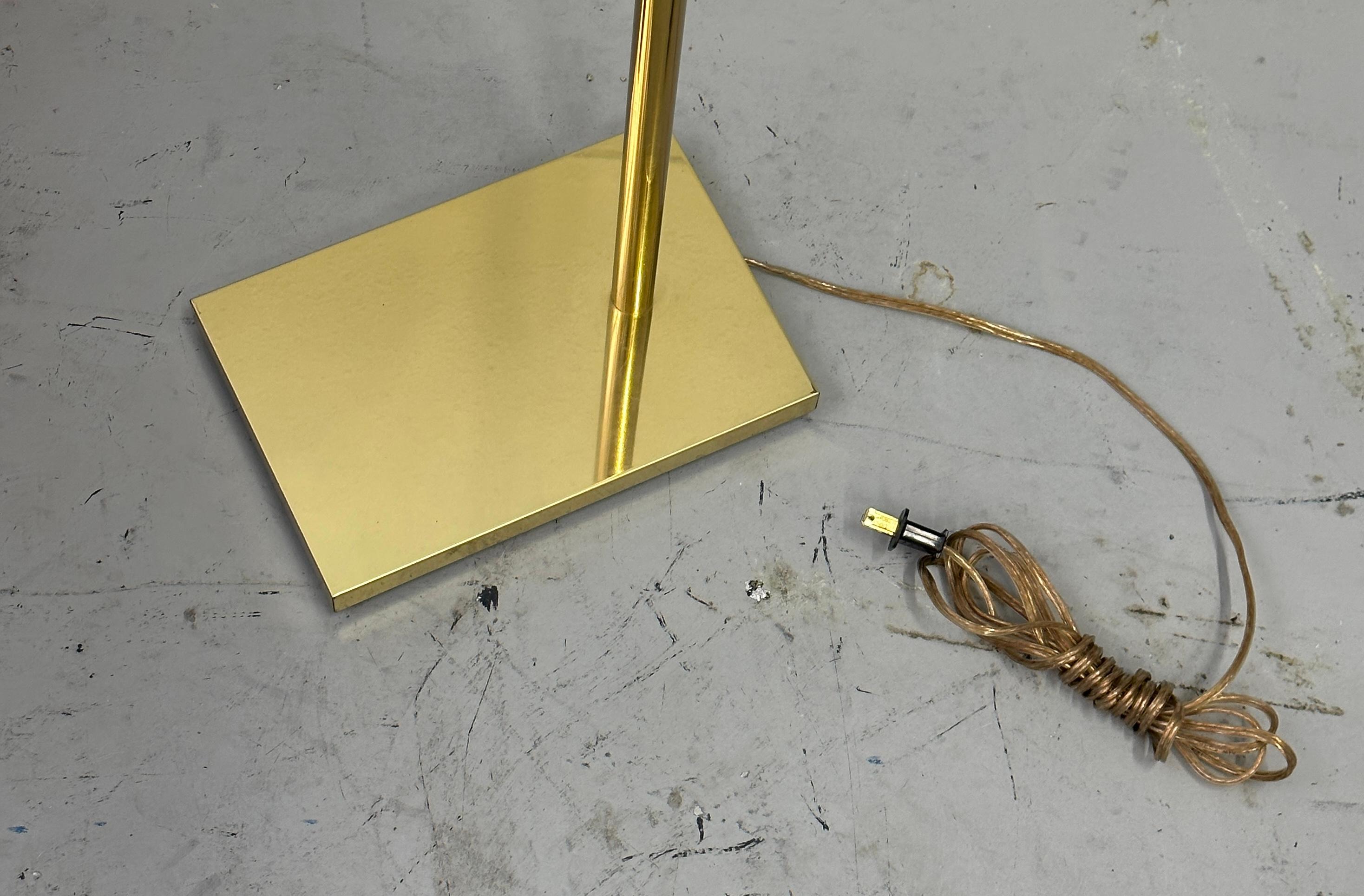 Hand-Crafted Koch and Lowy Brass Adjustable Floor Lamp