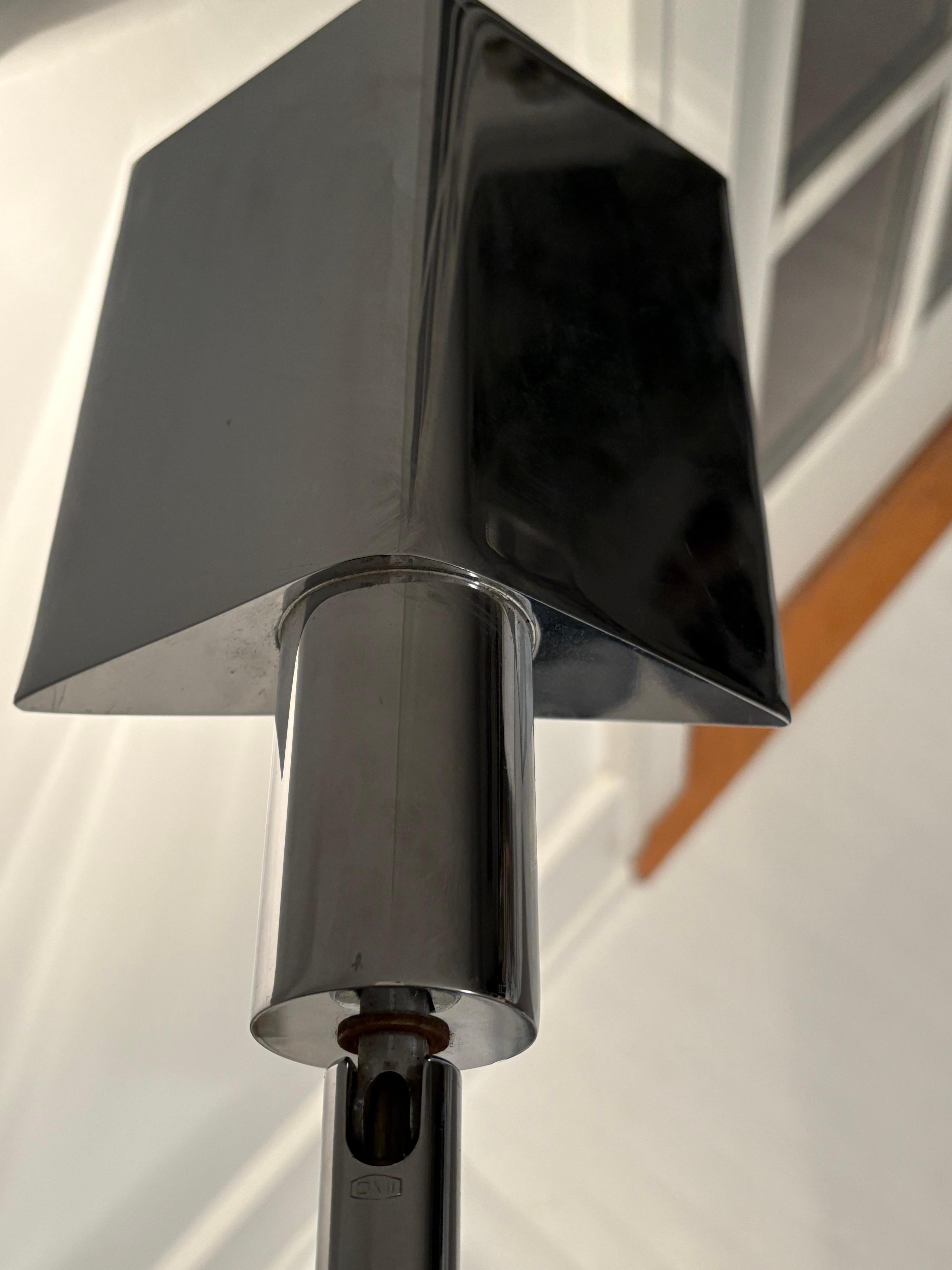 Koch and Lowy Chrome Adjustable Pharmacy Floor Lamp 10