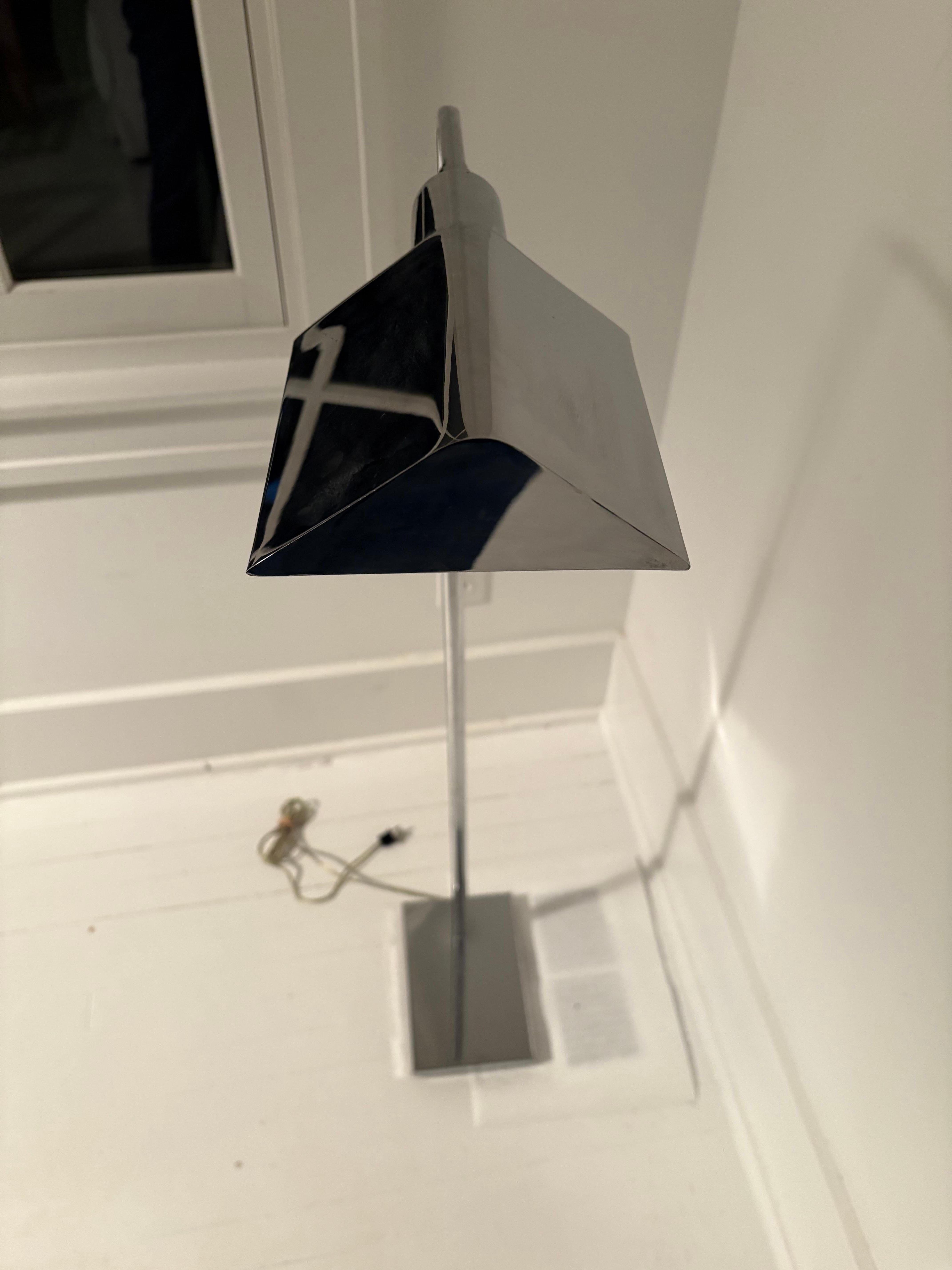 Koch and Lowy Chrome Adjustable Pharmacy Floor Lamp 3