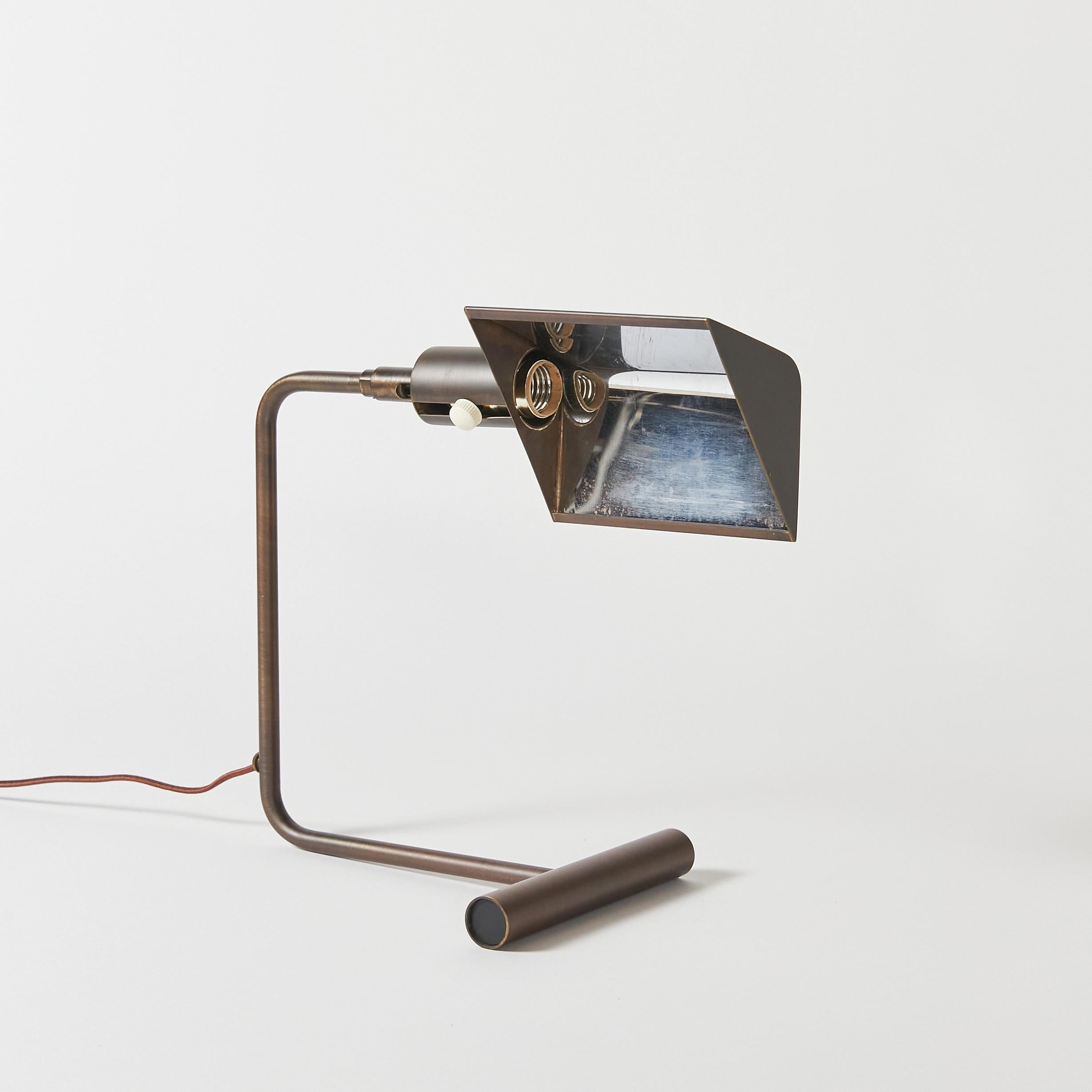 Effet bronze Koch and Lowy lampes de table/lampes de lecture chrome en vente