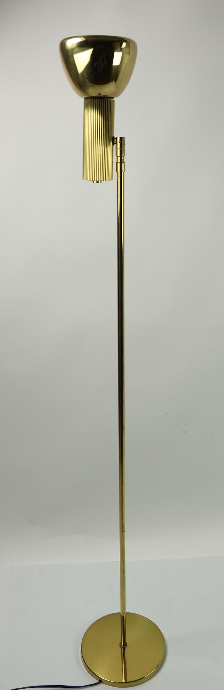 Koch and Lowy for OMI Adjustable Brass Floor Lamp 4