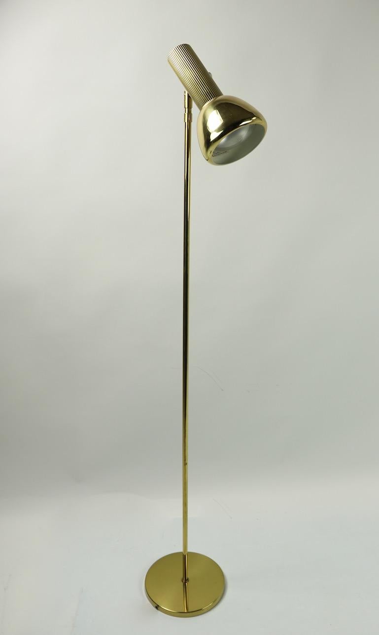 20th Century Koch and Lowy for OMI Adjustable Brass Floor Lamp