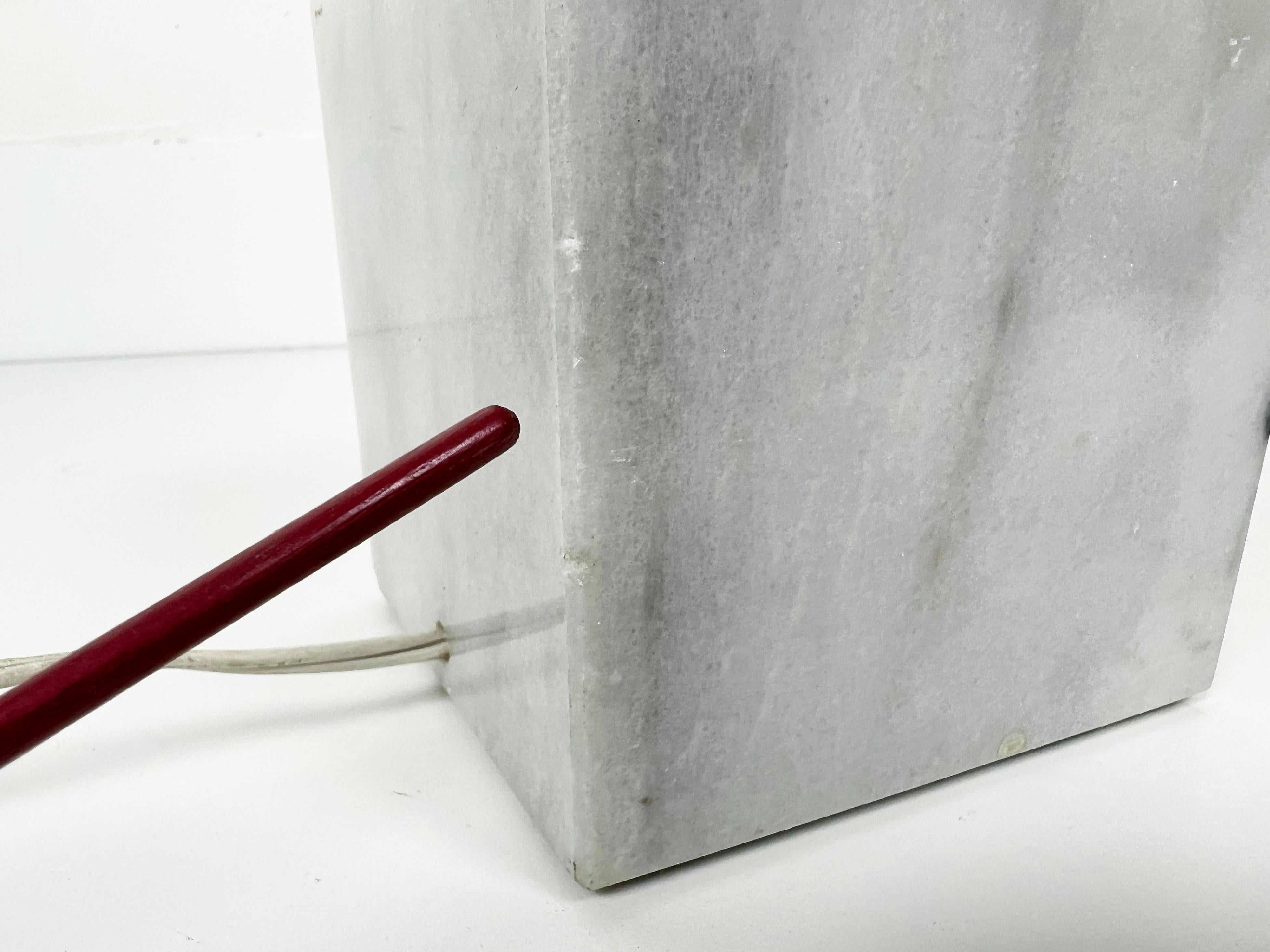 Lámpara de mesa Koch & Lowy con base de mármol y cromo en venta 5