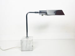 Koch and Lowy Marble Base Chrome Table Lamp