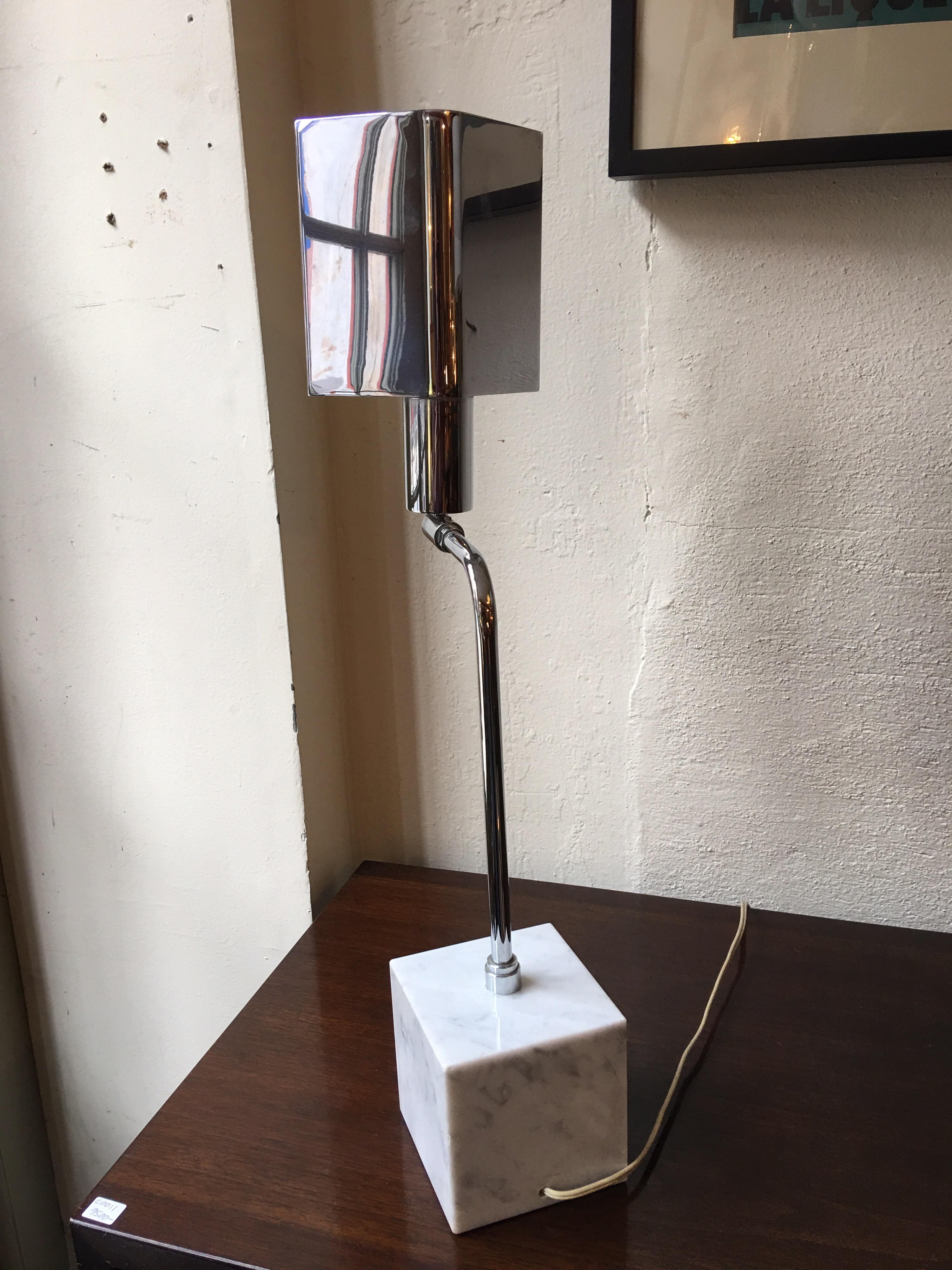 Koch and Lowy Marble Table Lamp In Good Condition In Philadelphia, PA
