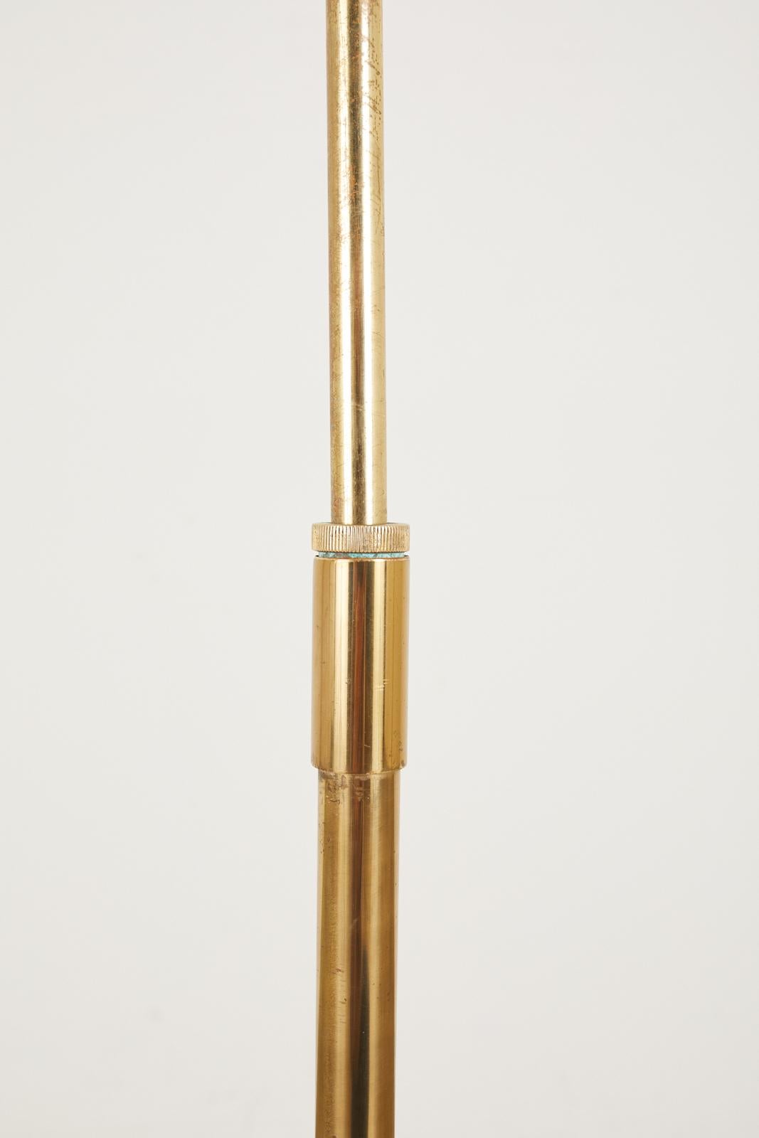 Koch & Lowy Mid-Century Modern Brass Pharmacy Floor Lamp 2