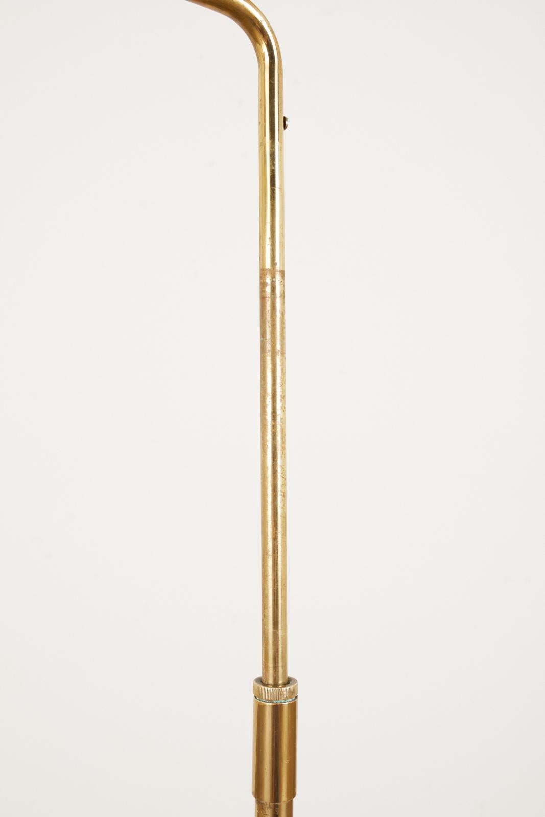 Koch & Lowy Mid-Century Modern Brass Pharmacy Floor Lamp 4
