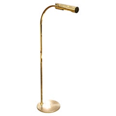 Koch and Lowy Mid Century Modern Used Brass Rotating Reading Floor Lamp