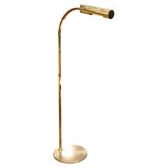 Koch and Lowy Mid Century Modern Vintage Brass Rotating Reading Floor Lamp