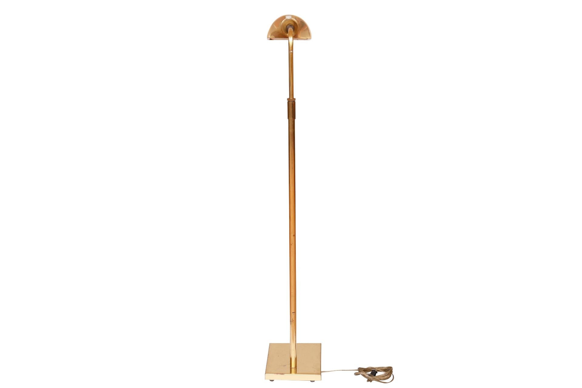 Mid-Century Modern Koch + Lowy Adjustable Brass Floor Lamp