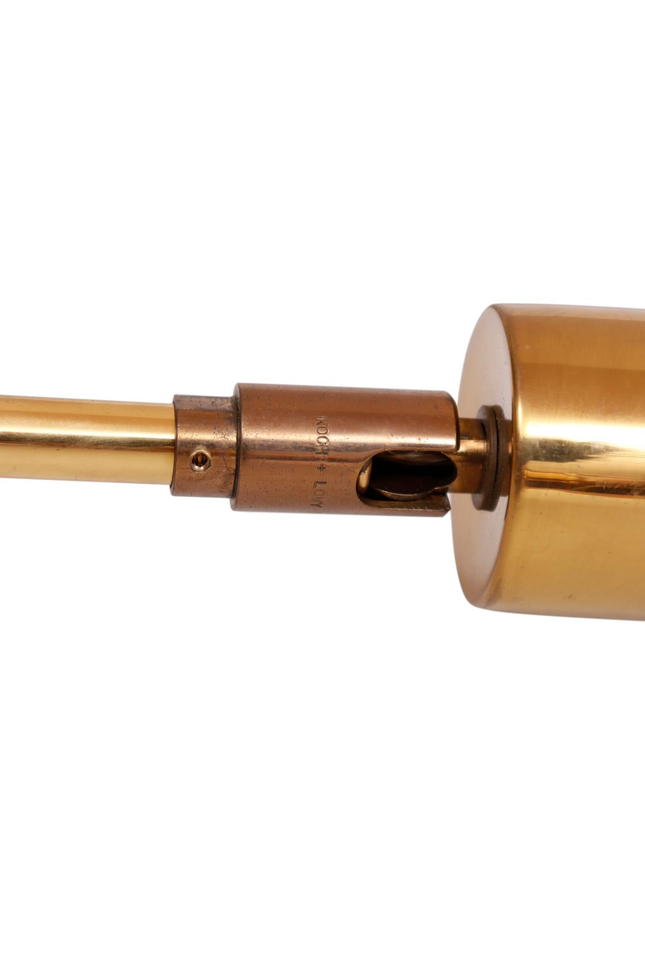 20th Century Koch + Lowy Adjustable Brass Floor Lamp