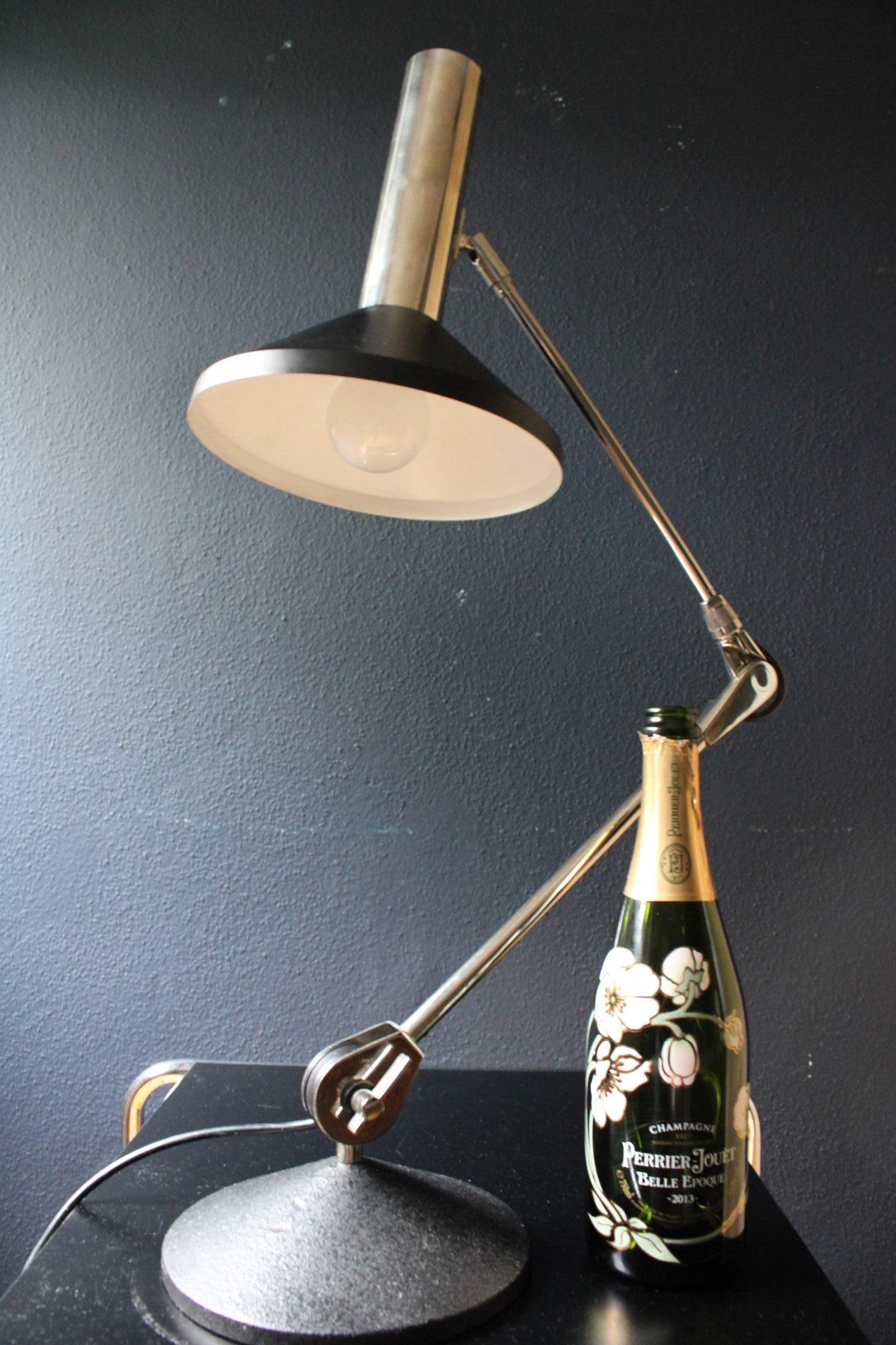 Koch & Lowy Adjustable Desk Lamp Table Lamp 1960s Mid Century In Good Condition For Sale In Cork, IE